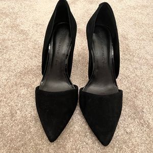 Banana Republic Black Suede Pointy Toe Pump